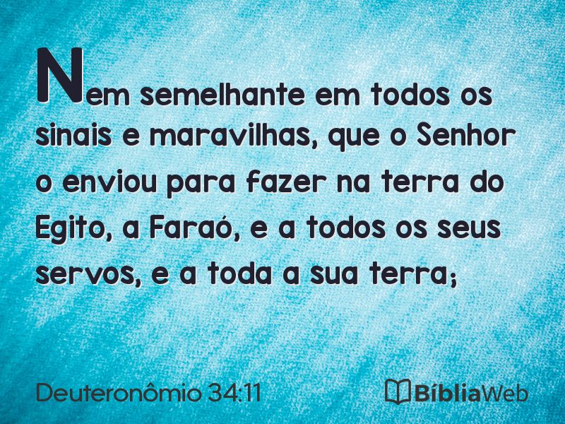 Deuteronômio 34:11 em imagem para compartilhar