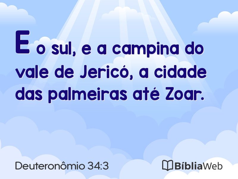 Deuteronômio 34:3 em imagem para compartilhar