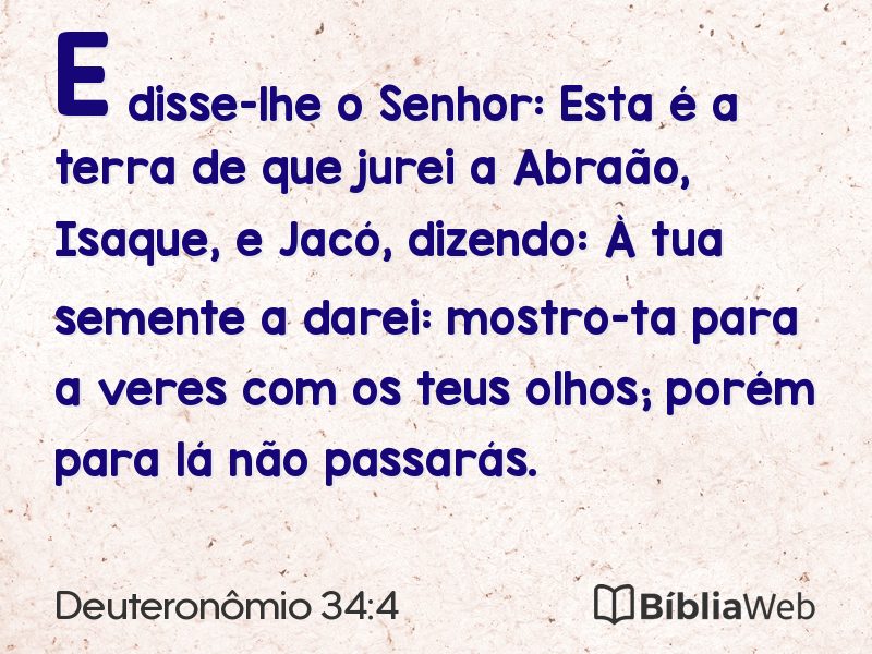 Deuteronômio 34:4 em imagem para compartilhar