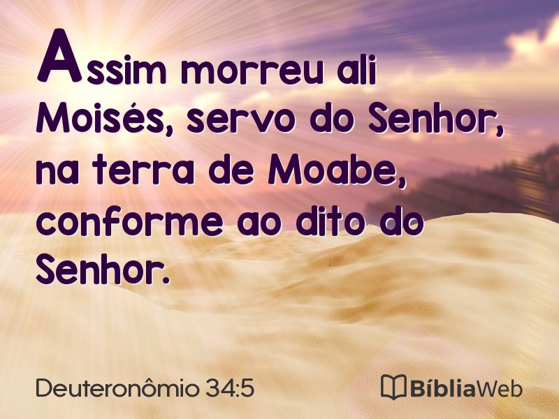 Deuteronômio 34:5 em imagem para compartilhar