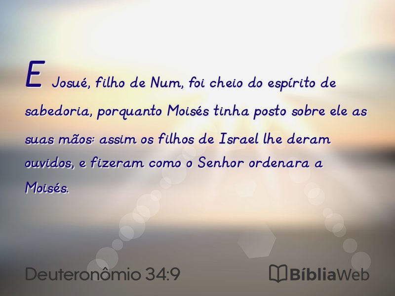 Deuteronômio 34:9 em imagem para compartilhar