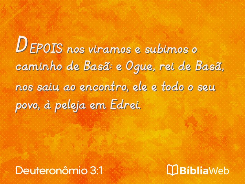 Deuteronômio 3:1 em imagem para compartilhar