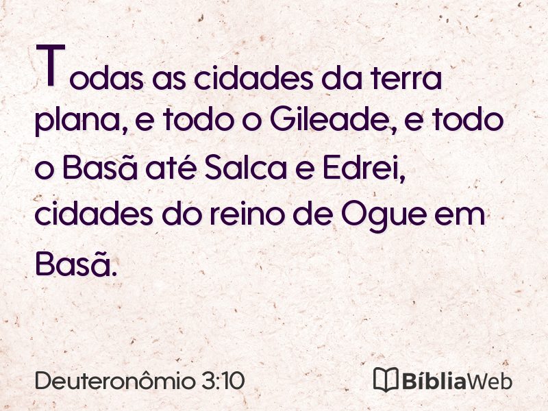 Deuteronômio 3:10 em imagem para compartilhar