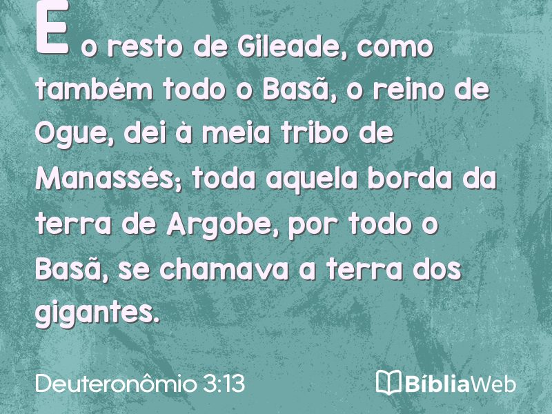 Deuteronômio 3:13 em imagem para compartilhar