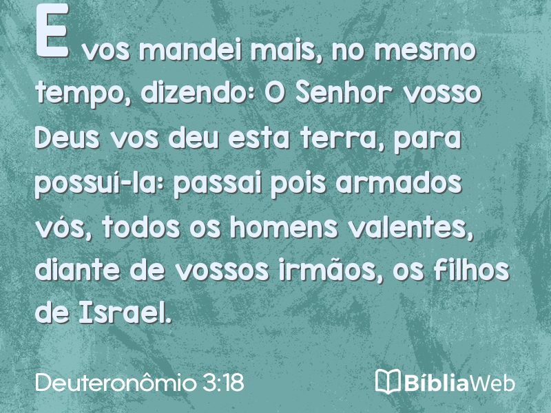 Deuteronômio 3:18 em imagem para compartilhar