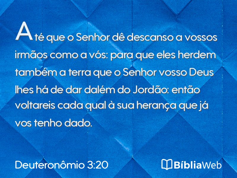 Deuteronômio 3:20 em imagem para compartilhar
