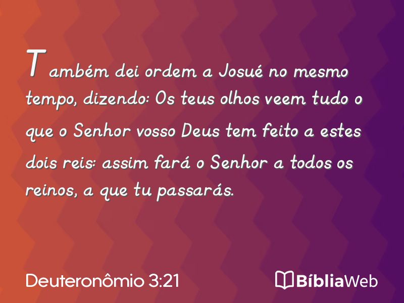 Deuteronômio 3:21 em imagem para compartilhar