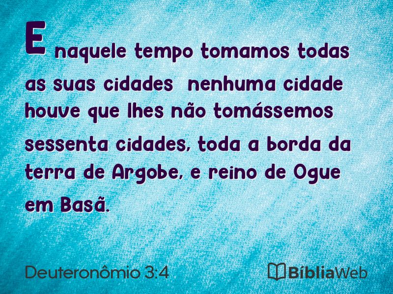 Deuteronômio 3:4 em imagem para compartilhar