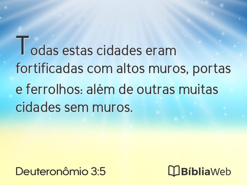 Deuteronômio 3:5 em imagem para compartilhar