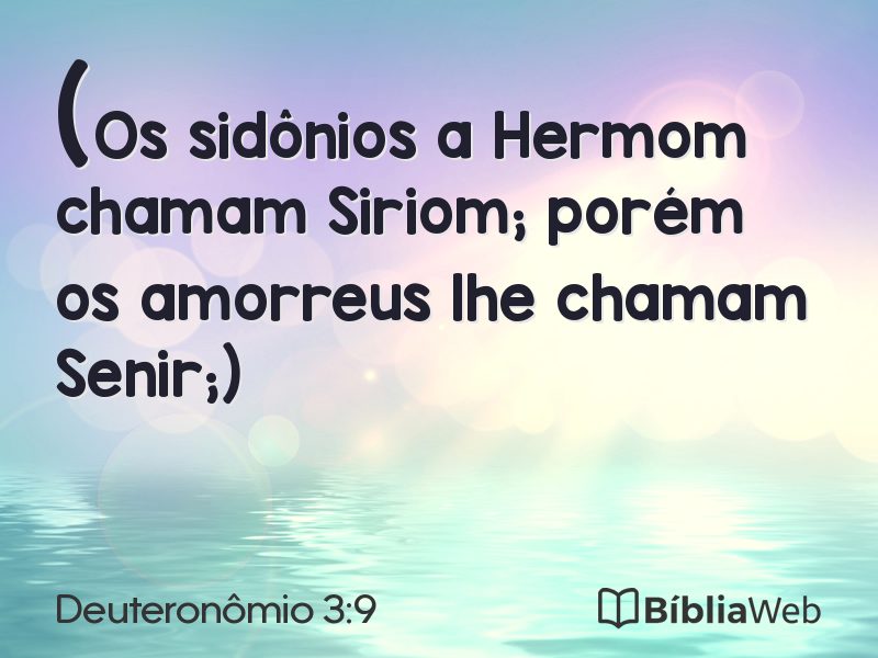 Deuteronômio 3:9 em imagem para compartilhar