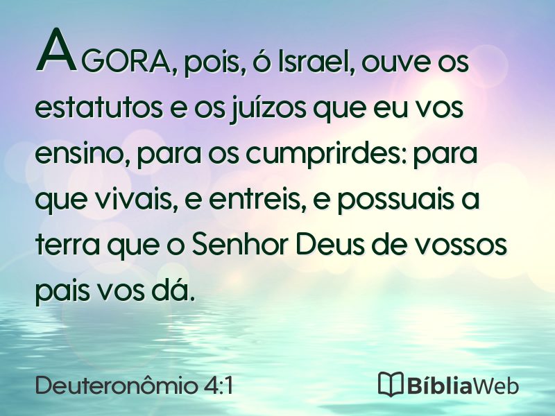Deuteronômio 4:1 em imagem para compartilhar