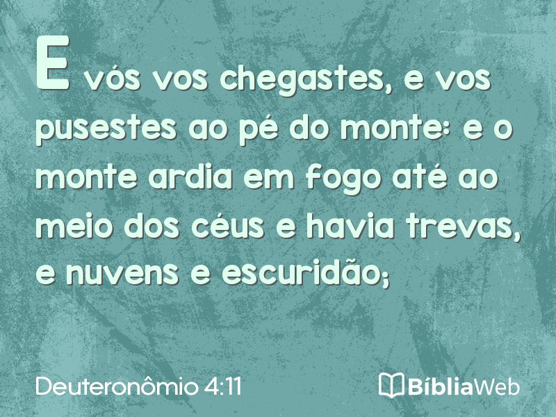 Deuteronômio 4:11 em imagem para compartilhar