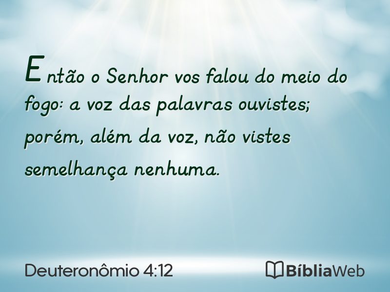 Deuteronômio 4:12 em imagem para compartilhar