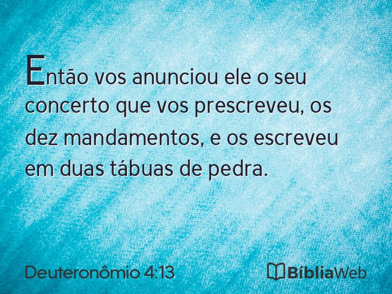 Deuteronômio 4:13 em imagem para compartilhar