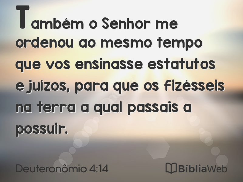 Deuteronômio 4:14 em imagem para compartilhar