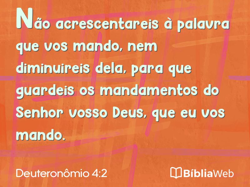 Deuteronômio 4:2 em imagem para compartilhar