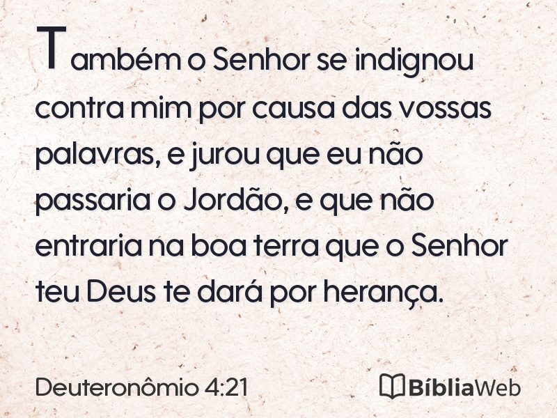 Deuteronômio 4:21 em imagem para compartilhar
