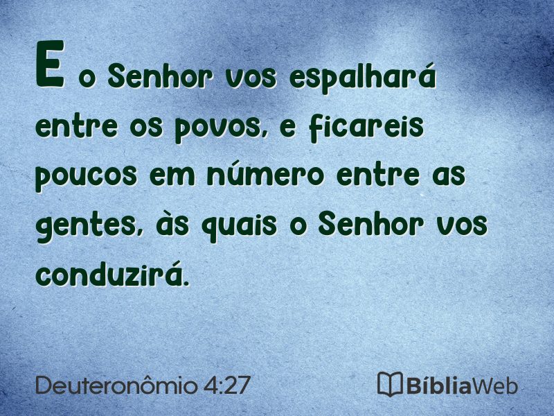 Deuteronômio 4:27 em imagem para compartilhar
