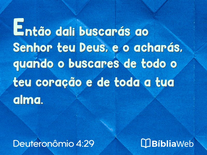 Deuteronômio 4:29 em imagem para compartilhar
