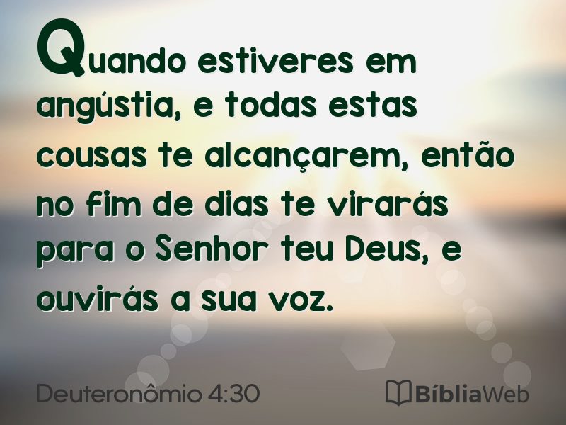 Deuteronômio 4:30 em imagem para compartilhar