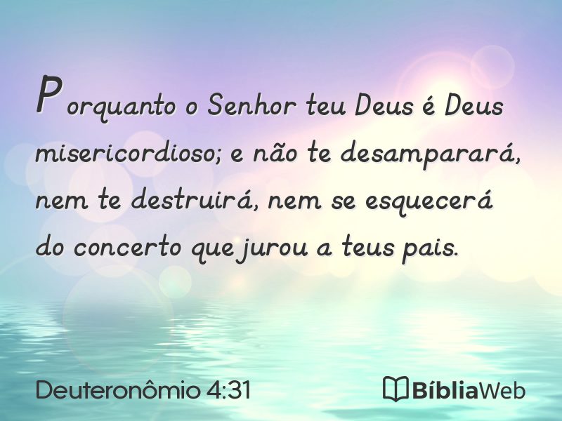 Deuteronômio 4:31 em imagem para compartilhar
