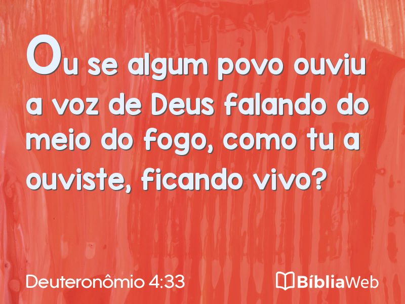Deuteronômio 4:33 em imagem para compartilhar