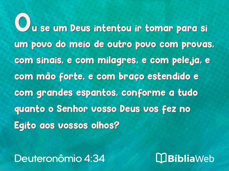 Deuteronômio 4:34 em imagem para compartilhar