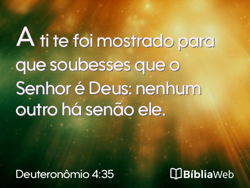 Deuteronômio 4:35 em imagem para compartilhar