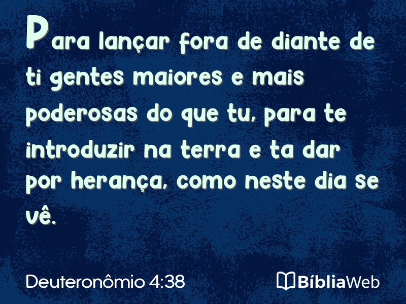 Deuteronômio 4:38 em imagem para compartilhar