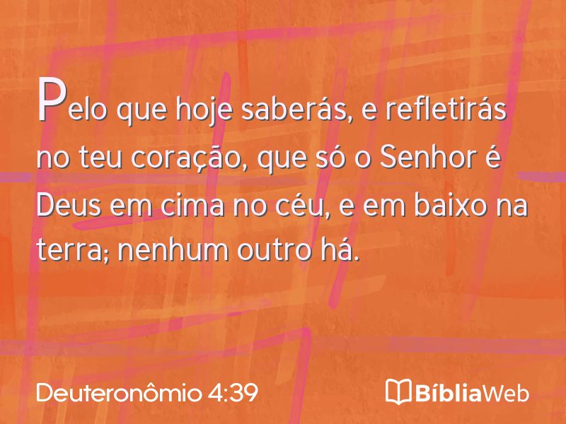 Deuteronômio 4:39 em imagem para compartilhar