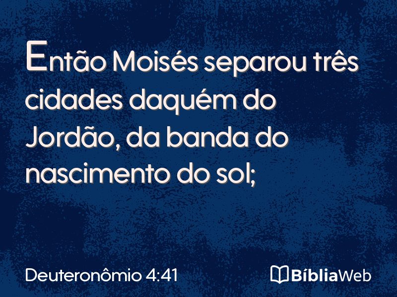 Deuteronômio 4:41 em imagem para compartilhar