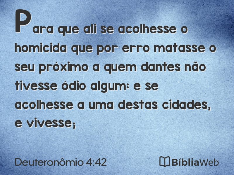 Deuteronômio 4:42 em imagem para compartilhar