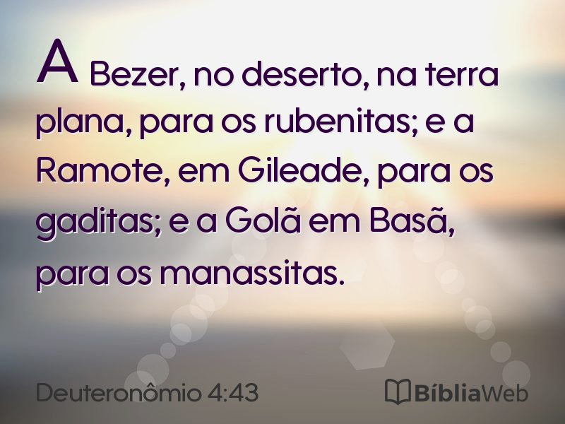 Deuteronômio 4:43 em imagem para compartilhar