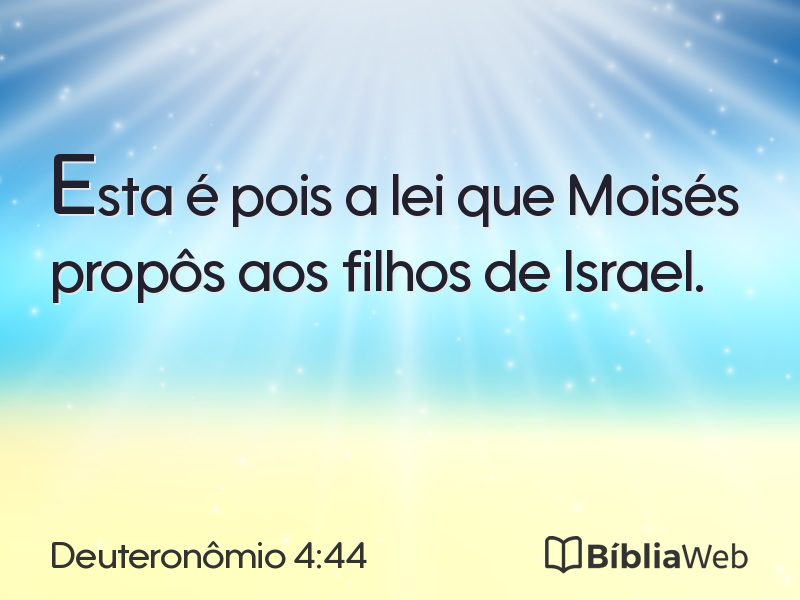Deuteronômio 4:44 em imagem para compartilhar