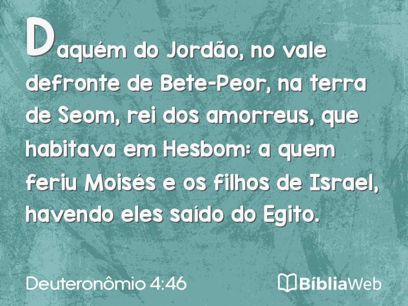 Deuteronômio 4:46 em imagem para compartilhar