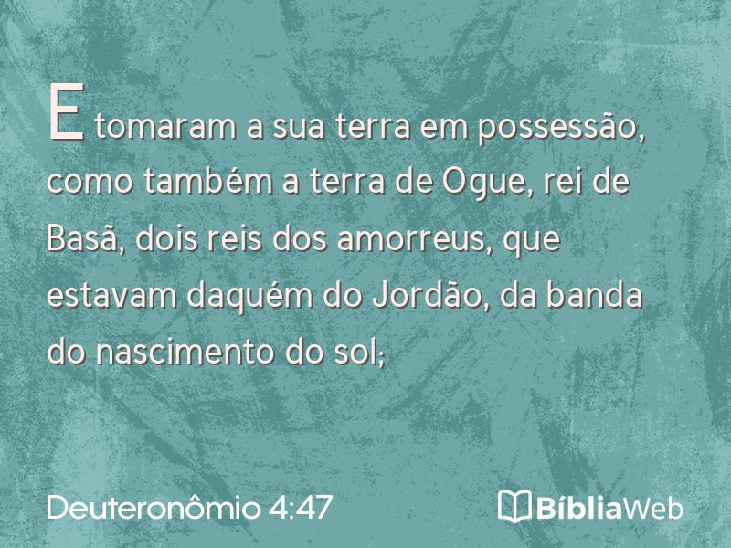 Deuteronômio 4:47 em imagem para compartilhar