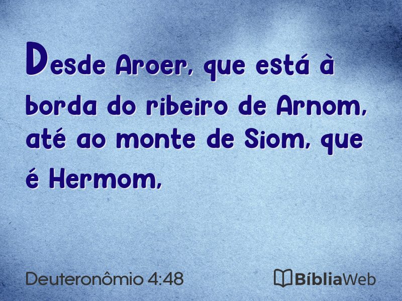 Deuteronômio 4:48 em imagem para compartilhar