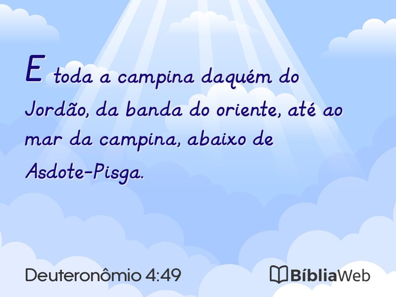 Deuteronômio 4:49 em imagem para compartilhar