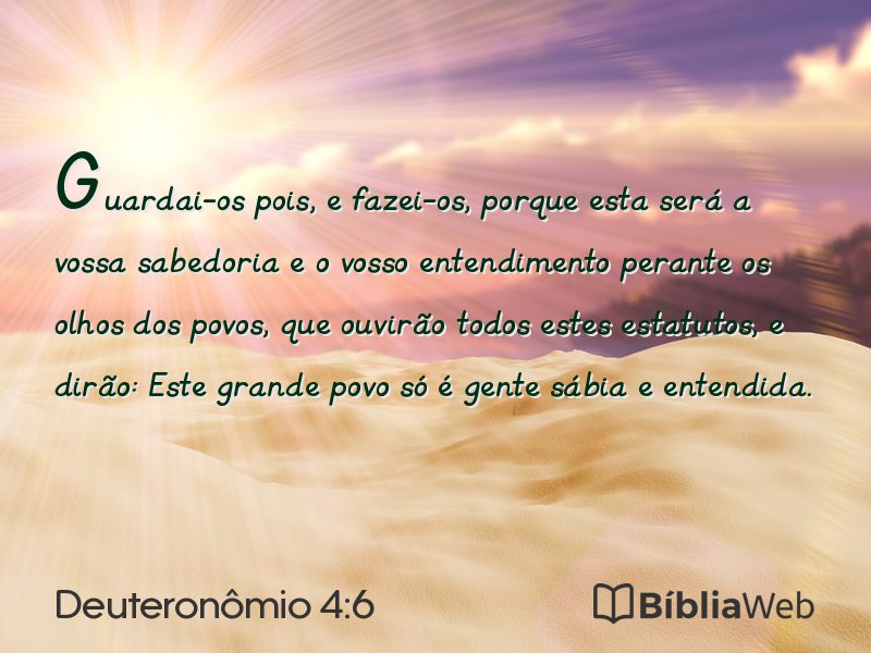 Deuteronômio 4:6 em imagem para compartilhar