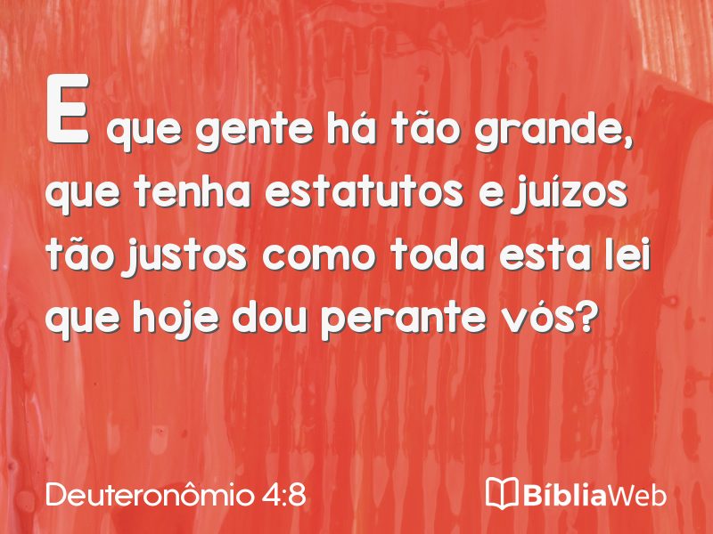 Deuteronômio 4:8 em imagem para compartilhar