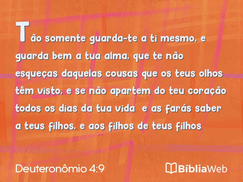 Deuteronômio 4:9 em imagem para compartilhar
