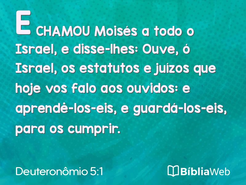 Deuteronômio 5:1 em imagem para compartilhar
