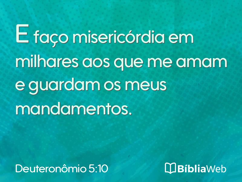 Deuteronômio 5:10 em imagem para compartilhar