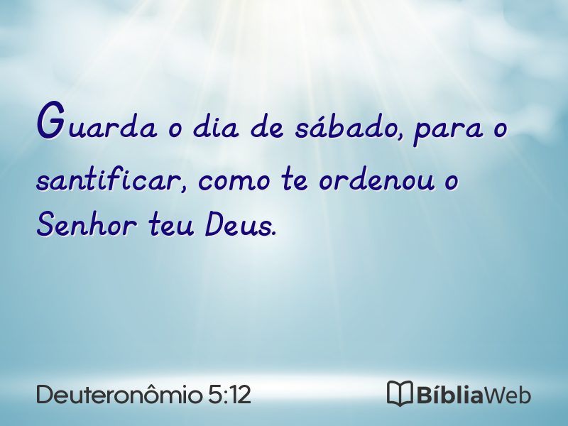 Deuteronômio 5:12 em imagem para compartilhar