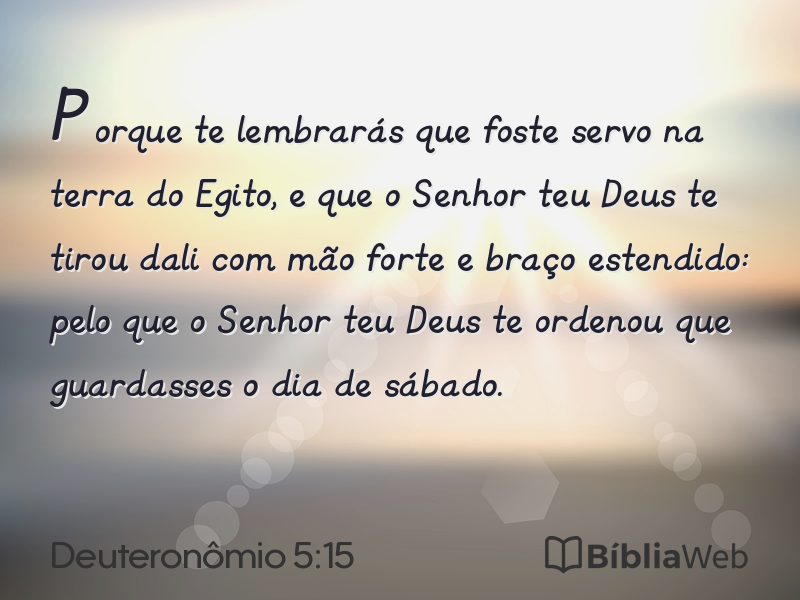 Deuteronômio 5:15 em imagem para compartilhar