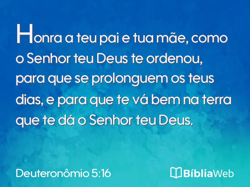 Deuteronômio 5:16 em imagem para compartilhar