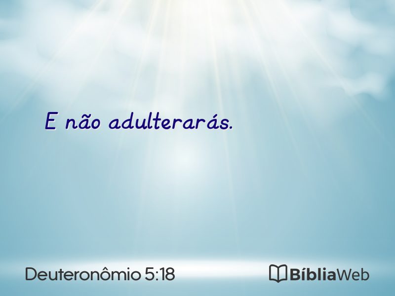 Deuteronômio 5:18 em imagem para compartilhar