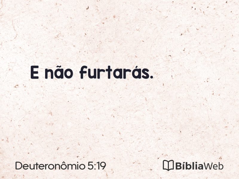 Deuteronômio 5:19 em imagem para compartilhar