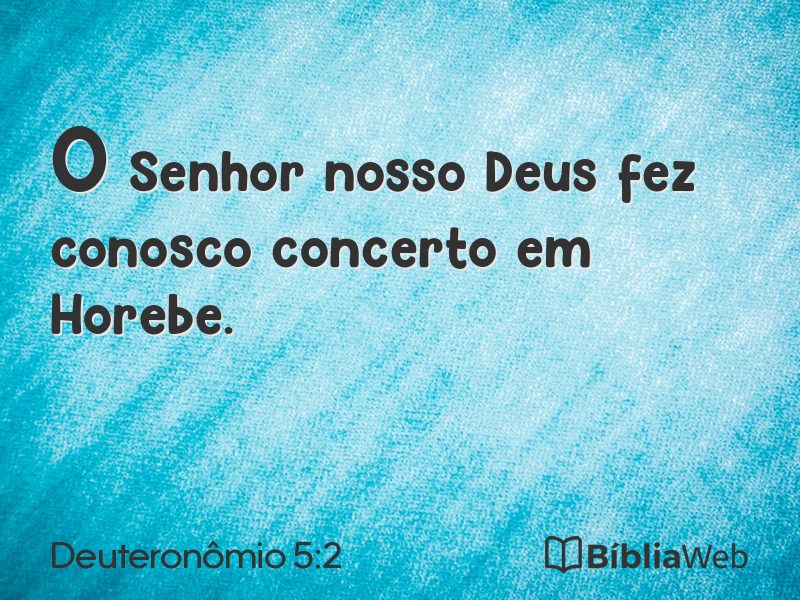 Deuteronômio 5:2 em imagem para compartilhar