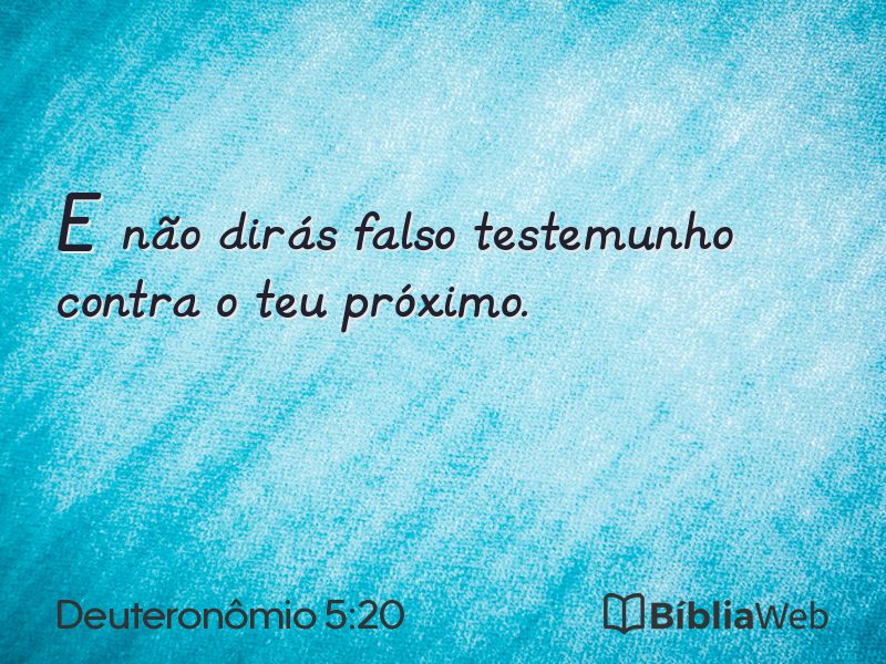 Deuteronômio 5:20 em imagem para compartilhar